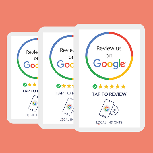 3 Google Review Cards Plus Free Postage