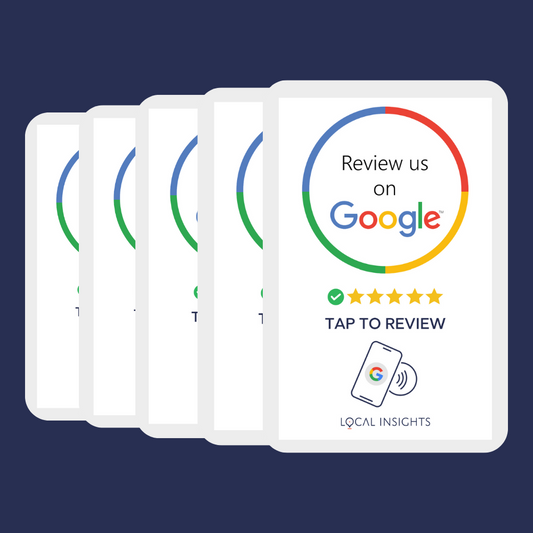 5 Google Review Cards Plus Free Postage